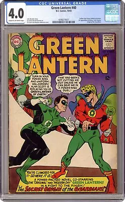 Buy Green Lantern #40 CGC 4.0 1965 4096619007 1st SA App. Of GA Green Lantern • 92.49£