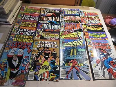 Buy X21 MARVEL COMICS Mid1980s Captain America, Iron Man, Spider-Man, Hulk, X-Men... • 12£