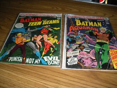Buy 2 Silver Age Brave & The Bold  Staring Batman Aquaman & The Teen Titans #82&83 • 31.98£
