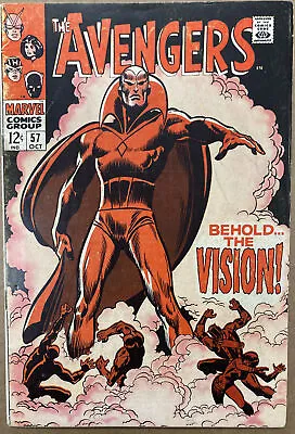 Buy The Avengers #57 OCTOBER 1968 1ST APPEARANCE OF THE VISION GREAT CONDITION • 349.99£