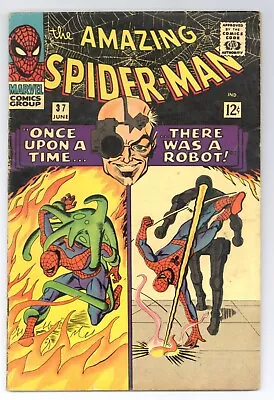 Buy Amazing Spider-Man 37 (VG+) Ditko Norman Osborn! ROBOTS! 1966 Marvel Comics Y512 • 67.15£