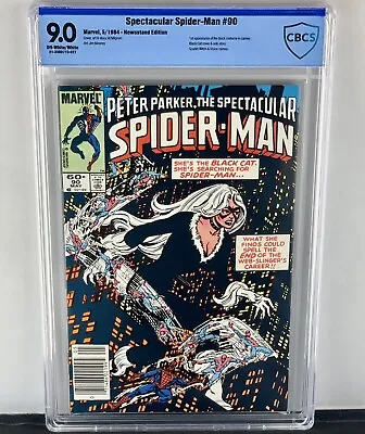 Buy Spectacular Spider-Man #90 CBCS 9.0! Symbiote Suit Cameo! Newsstand! Not CGC! • 55.33£