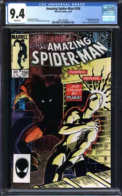 Buy Amazing Spider-man #256 Cgc 9.4 White Pages // 1st Appearance Puma 1984 • 48.04£
