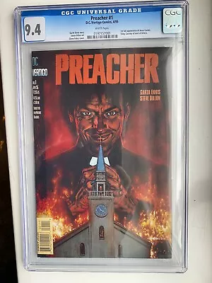 Buy Preacher # 1 CGC 9.4 NM. 1st Print. White Pages. DC/Vertigo 1995 • 115£