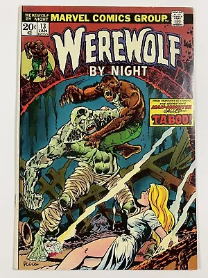 Buy WEREWOLF BY NIGHT #13 His Name Is Taboo 1973 MARVEL COMICS 20¢ High-Grade • 36.49£