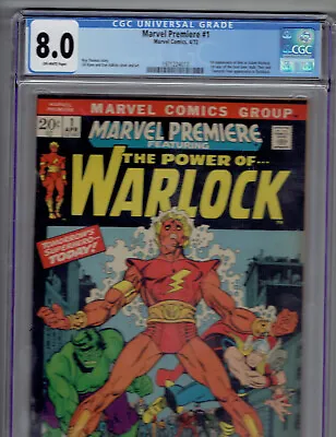 Buy Marvel Premiere #1 CGC 8.0 VF,1st Appearance Of Him As Adam Warlock • 336.26£