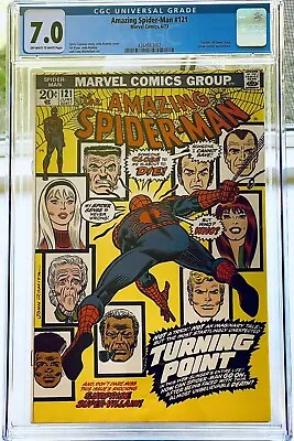 Buy AMAZING SPIDER-MAN #121 June 1973 CGC 7.0 Death Of Gwen Stacy Key Issue VF FN NM • 381.66£