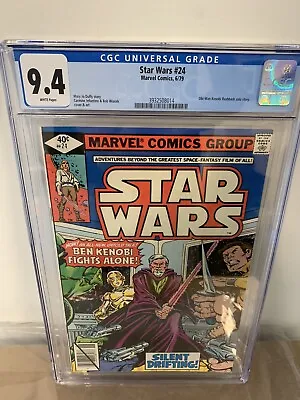Buy Star Wars #24 CGC 9.4 1st Obi-Wan Kenobi SOLO Story 1979 Newsstand! • 78.24£