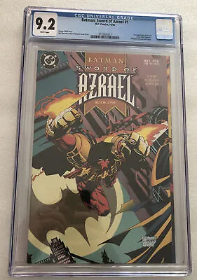 Buy Batman: Sword Of Azrael 1 DC Comics CGC 9.2 White Pages 1st App Azrael 1992 • 119.95£