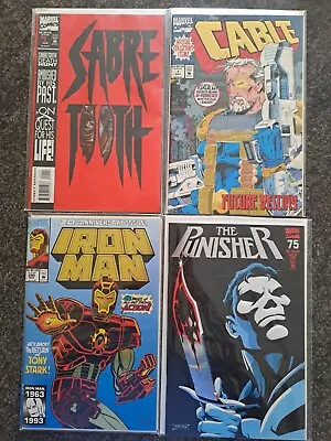Buy Marvel Comic Lot Of 4 Punisher #75,  Cable #1, Ironman #290 Sabretooth #1 • 3.42£