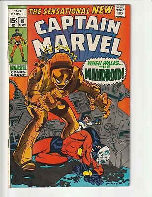 Buy Captain Marvel #18 FN+ 6.5 Carol Danvers Gets Her Powers! Marvel Comics 1969 KEY • 47.35£