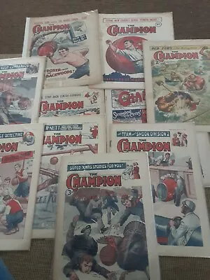 Buy 10 X Vintage The Champion Boys' Papers From 1922 To 1954 • 40£