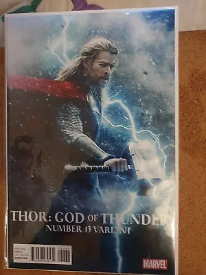 Buy THOR GOD OF THUNDER 13 Movie Modern Film Hemsworth VARIANT (2012)  MARVEL Now • 40£