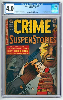 Buy Crime Suspenstories #17 Cgc Vg 4.0 Classic Suicide Cover Frazetta Ec Comic 1953 • 884.67£
