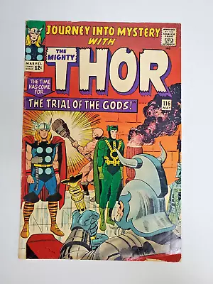 Buy Journey Into Mystery 116 1965 Marvel Comics KEY Loki Thor Odin Iron Man 1ST Yagg • 23.78£