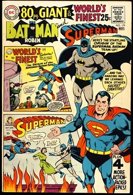 Buy WORLD'S FINEST COMICS #179 1968 VF 80 PG GIANT  Origin Of Superman Batman Team  • 35.97£
