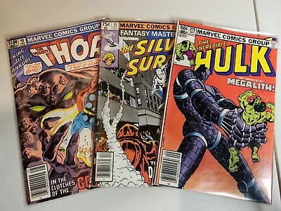 Buy 1982 Hulk #275, Thor #10 Silver Surfer #13 Marvel 3 Comic Lot • 7.91£