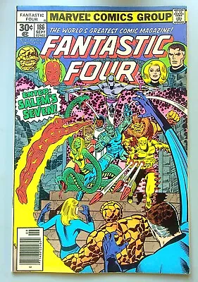 Buy Fantastic Four #186 ~ MARVEL 1977 ~ 1st Appearance Of Salem's Seven FN • 8£