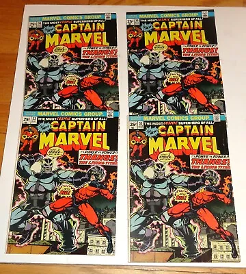Buy (4) Captain Marvel #33 Jim Starlin Classics Cool Thanos Cover Key Issue Fine's • 69.28£
