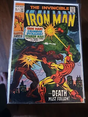 Buy The Invincible Iron Man #22 Vol 1 Fn • 25£