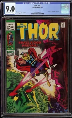 Buy Thor # 161 CGC 9.0 OW/W (Marvel, 1969) Galactus Appearance, Jack Kirby Cover • 198.61£