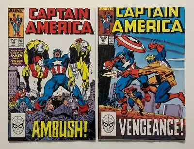 Buy Captain America #346 & #347 (Marvel 1988) 2 X VF+/- Copper Age Issues. • 14.62£
