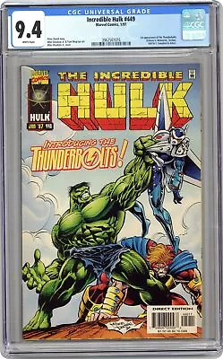 Buy Incredible Hulk #449 CGC 9.4 1997 3962561016 1st App. Thunderbolts • 142.31£