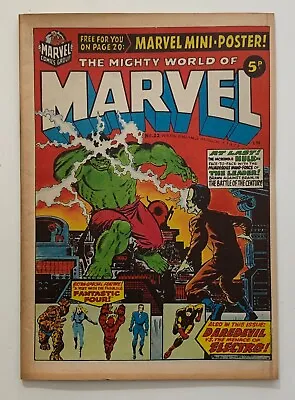 Buy Mighty World Of Marvel #22 KEY Reprints Daredevil #2. RARE MARVEL UK 1972. FN+ • 101.25£