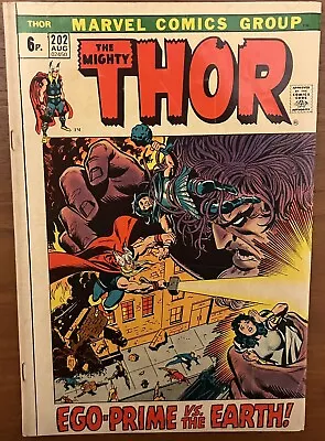 Buy Thor #202 - Vs Ego-Prime! (Marvel 1972) • 7.99£