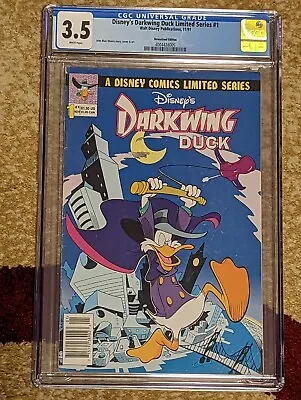Buy Disney's DARKWING DUCK #1  CGC 3.5 Newsstand White Pages 1991 Limited 1st Appear • 60.39£