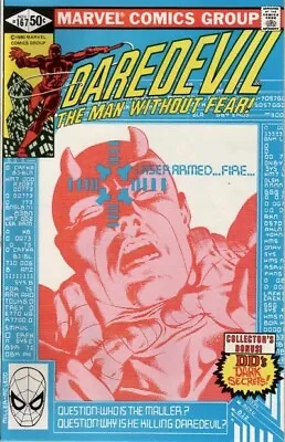Buy DAREDEVIL #167 F, Frank Miller, Direct Marvel Comics 1980 Stock Image • 9.49£