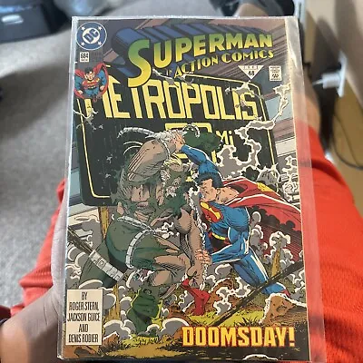 Buy Action Comics #684 - Doomsday! Dc Comics, The Death Of Superman, Metropolis! • 3.16£