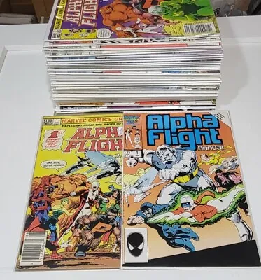 Buy Alpha Flight  HUGE RUN Jim Lee KEYS 1 19 33 51 53 Marvel Byrne Comic Lot X40 • 79.03£