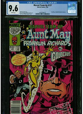 Buy Marvel Team Up #137 Cgc 9.6 White Pages Newsstand Aunt May Galactus 1984 Blue  • 198.08£