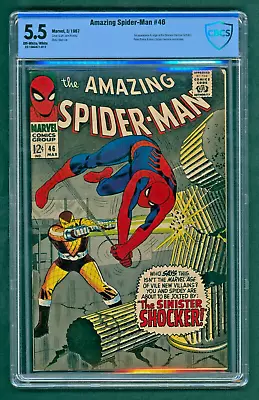 Buy Amazing Spider-Man #46 -1st App The Shocker, CBCS 5.5 Off White/W (Marvel, 1967) • 207.17£
