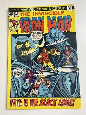 Buy Invincible Iron Man #53, 1st App Black Lama, Marvel Comics Group, December 1972 • 19.76£