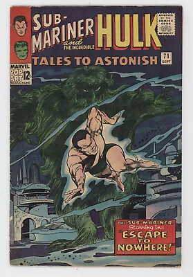 Buy Tales To Astonish 71 Marvel 1965 FN Namor Sub-Mariner Hulk Leader Jack Kirby • 20.51£