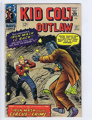 Buy Kid Colt Outlaw #127 Marvel 1966 Iron Mask And His Circus Of Crime ! • 16.01£