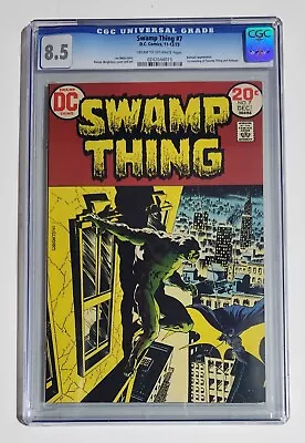 Buy Swamp Thing 7, 1973, 1st Batman Meeting, Bernie Wrightson, CGC 8.5 • 146.70£