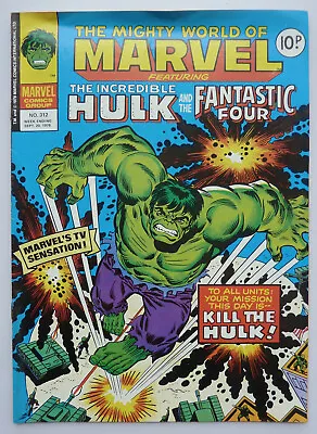 Buy Mighty World Of Marvel #312 -  Marvel UK Comic 20 September 1978 VG/FN 5.0 • 5.25£