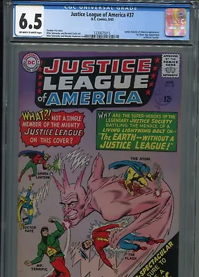 Buy Justice League Of America #37 (1st SA Mister Terrific)  CGC 6.5  OW-WP • 128.52£