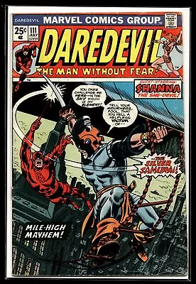 Buy 1974 Daredevil #111 1st Silver Samurai Marvel Comic • 39.52£