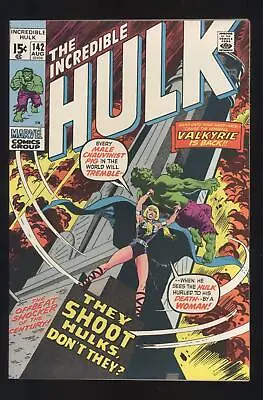 Buy Hulk #142 Versus Valkyrie Cover Nice Condition 1971 • 108.46£
