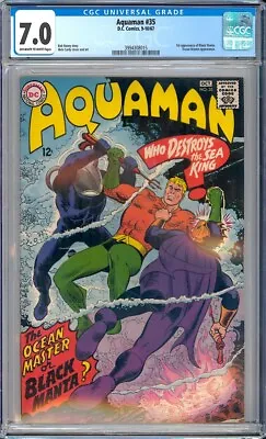 Buy Aquaman #35 CGC 7.0 (1967) 1st Appearance Of Black Manta! KEY ISSUE! L@@K! • 642.95£