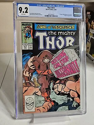 Buy Mighty Thor #411 CGC 9.2 1st Appearance Of New Warriors Marvel Comic Book 1989 • 63.07£
