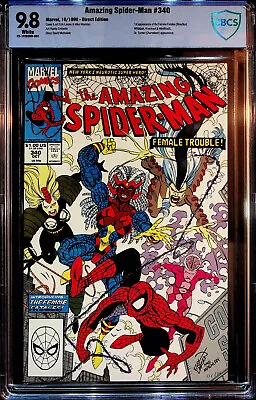 Buy Amazing Spider-Man #340 CBCS 9.8 Larsen, Emberlin, 1st Femme Fatales, Chameleon • 71.48£