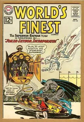 Buy World's Finest #129 F+ (1962 DC) Superman Batman Joker-Luthor • 28.36£