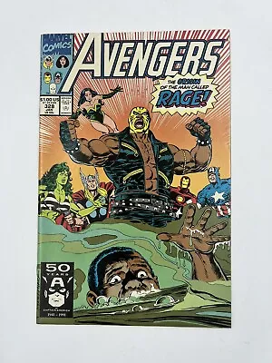 Buy Avengers #328 | Marvel 1990 | Origin Of Rage - Bagged & Boarded • 4.10£