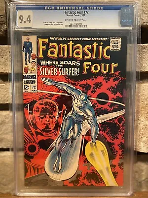Buy FANTASTIC FOUR 72 CGC 9.4 OW/W 3/68 Silver Surfer Throws His Planet-wide Tantrum • 1,747.55£
