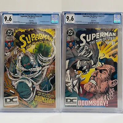 Buy Superman Man Of Steel 18 19 Fifth Print Third Print DCU Logos Doomsday CGC 9.6 • 395£